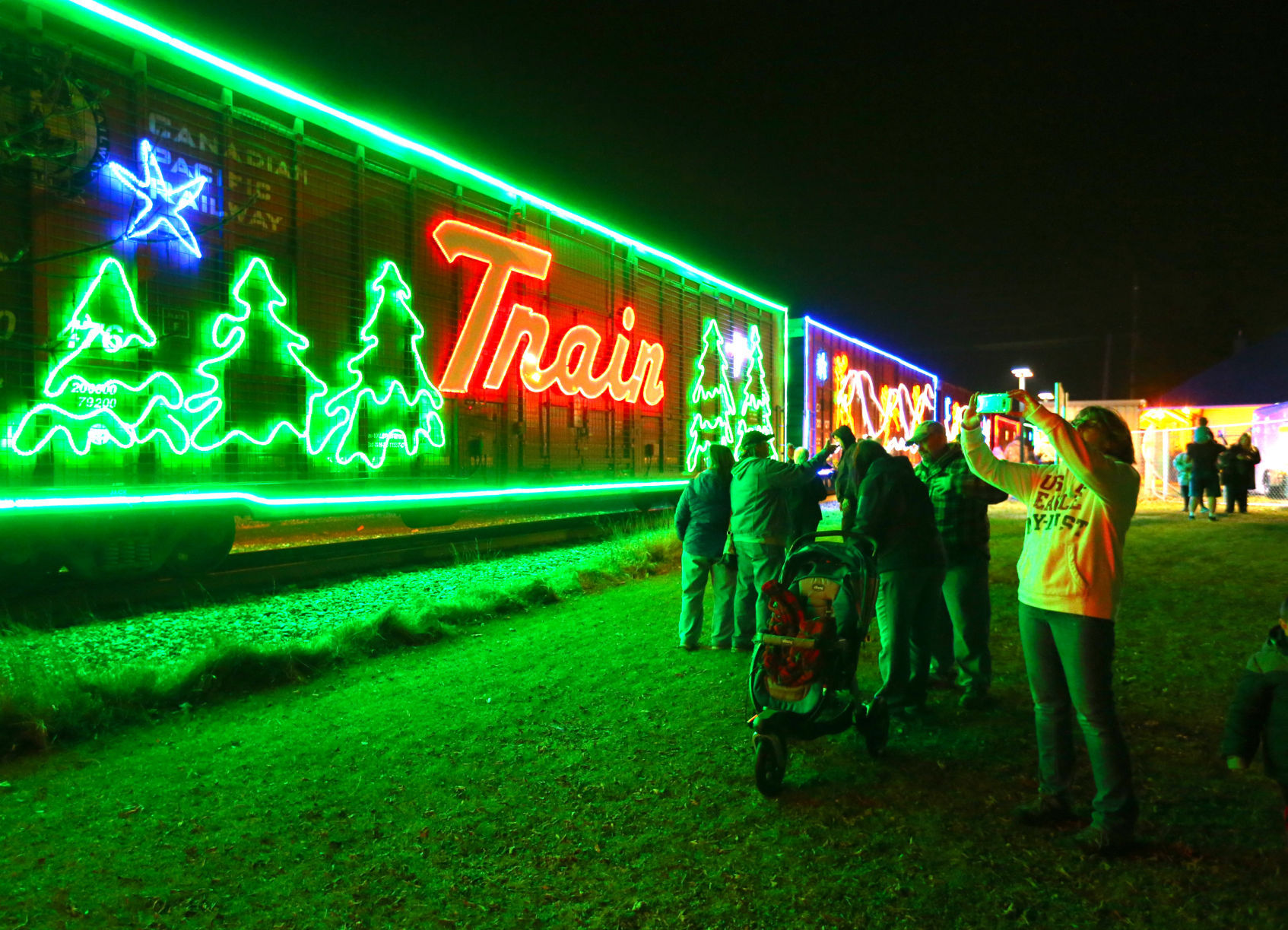 Holiday Train stop in Tomah